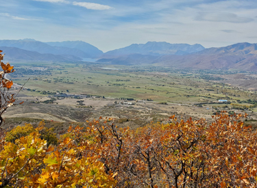 Another look across the Heber Valley toward Deer Creek and Provo Canyon in Octob...