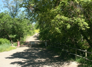 Roadside parking on the Nebo Loop. This gate is one possible Forebay access, wit...