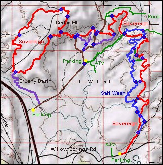 Map of Brushy Basin